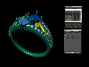 princess cut ribbon engagement ring 3D Print Model