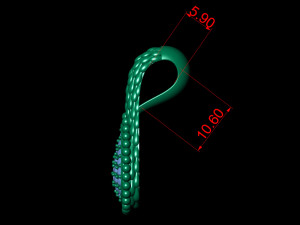 pear snake textured pendant 3D Принт Модель