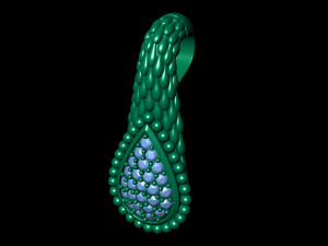 pear snake textured pendant 3D Принт Модель