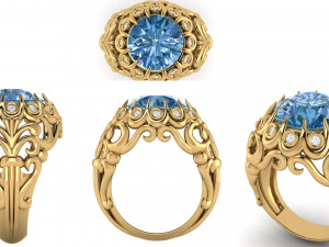 lady coktail ring Modelo de impresión 3D