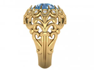 lady coktail ring 3D Print Model