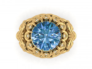 lady coktail ring 3D Druckmodell