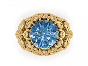 lady coktail ring 3D Print Model