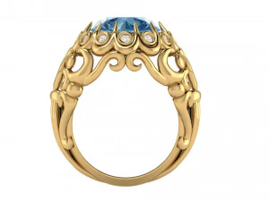 lady coktail ring 3D Print Model