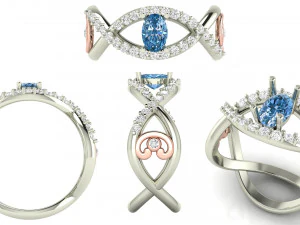 Unendlicher Liebesversprechen-Bandring 3D Druckmodell