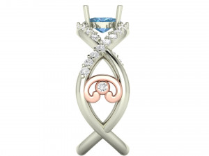 infinity love promise band ring 3D Print Model