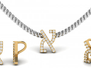 herbew small letter pendant 3D Print Model