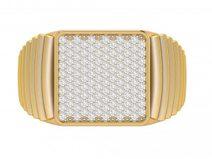 gents diamond signet ring 3D Print Model