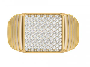 gents diamond signet ring 3D Print Model