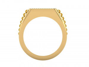 gents diamond signet ring 3D Print Model
