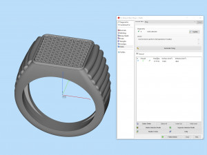 gents diamond signet ring 3D Print Model
