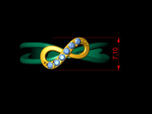 engagement infinity diamond ring 3D printmodel