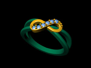 engagement infinity diamond ring 3D Print Model