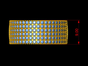 diamond stubborn band 6 rows Modello di stampa 3D