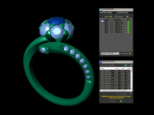 diamond cluster flower ring 3D 프린트 모델