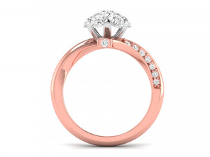 diamond cluster flower ring 3D 프린트 모델