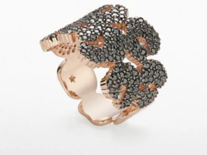 anello con diamanti dell'antica america Modello di stampa 3D