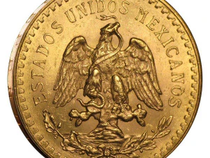 double face mexican 50 pesos gold coin diamond pendant 3D Print Model
