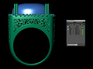 cabochon oval stone ring 3D Print Model