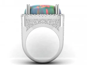 cabochon oval stone ring 3D Print Model