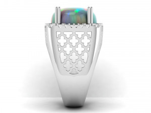 cabochon oval stone ring Modelo de impresión 3D