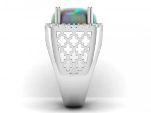 cabochon oval stone ring 3D Print Model