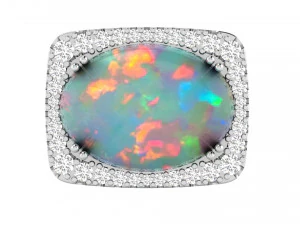 cabochon oval stone ring 3D Print Model