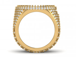 c letter diamond ring 3D Print Model