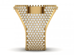 c letter diamond ring 3D Print Model