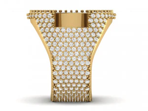 c letter diamond ring 3D Print Model