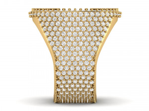 c letter diamond ring 3D Print Model
