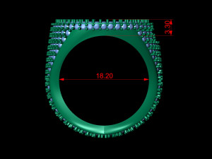 c letter diamond ring 3D Print Model