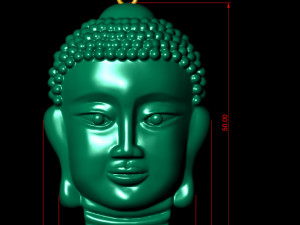 buddha hollow head pendant with backplate 3D Baskı Modeli