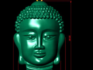 buddha hollow head pendant with backplate 3D Print Model
