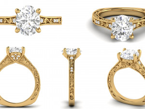 bridal engagement ring 3D Print Model