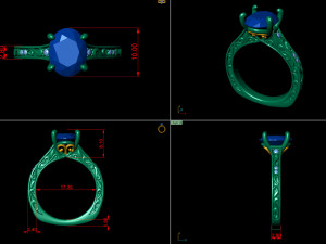 bridal engagement ring 3D Принт Модель