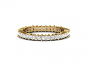 princess cut square diamond eternity band Modelo de Impressão 3D