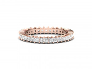 princess cut square diamond eternity band Modelo de Impressão 3D