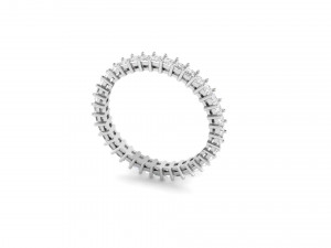 princess cut square diamond eternity band Modelo de Impressão 3D