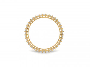 princess cut square diamond eternity band Modelo de Impressão 3D