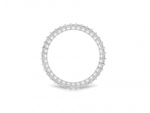 princess cut square diamond eternity band Modelo de Impressão 3D