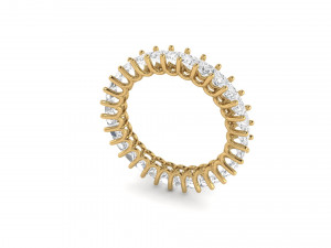 u prong square diamond eternity band 3D प्रिंट मॉडल
