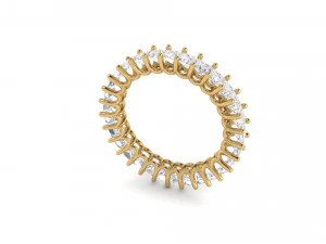 u prong square diamond eternity band 3D Print Model