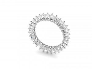 u prong square diamond eternity band 3D प्रिंट मॉडल