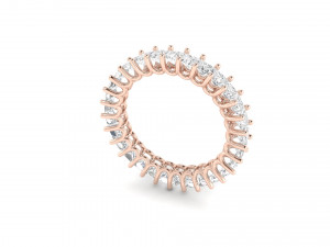 u prong square diamond eternity band 3D प्रिंट मॉडल
