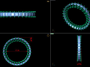 u prong square diamond eternity band 3D प्रिंट मॉडल