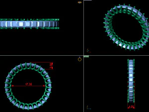 u prong square diamond eternity band 3D Print Model