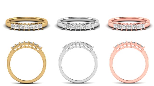 wedding diamond band ring 3D Baskı Modeli .c4d .max .obj .3ds .fbx .stl .blend 