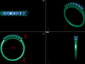 wedding diamond band ring 3D Baskı Modeli