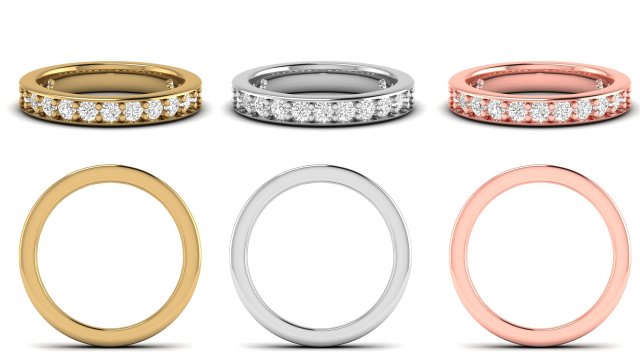 simple cute diamond band ring 3D प्रिंट मॉडल .c4d .max .obj .3ds .fbx .stl .blend 
